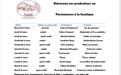 Permanence des producteurs