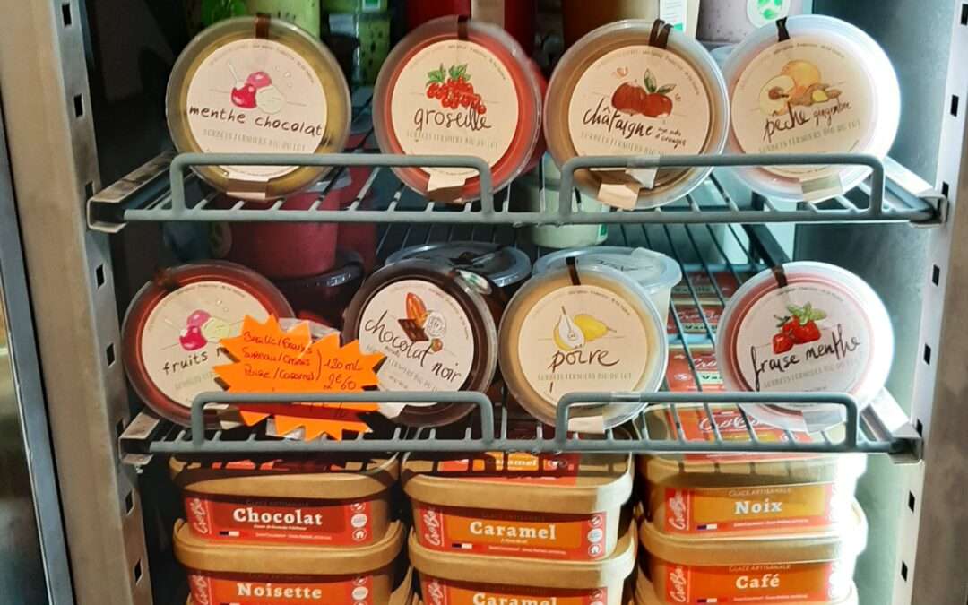 Sorbets et glaces en avant à la Ferme