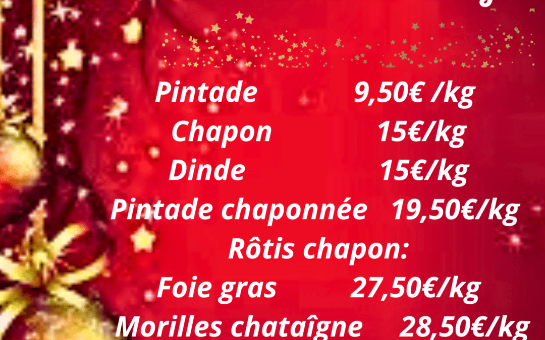 Les volailles de Noël