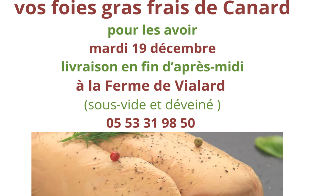 Foies gras frais canard
