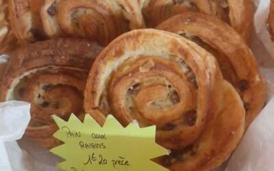 Viennoiseries: les pains aux raisins