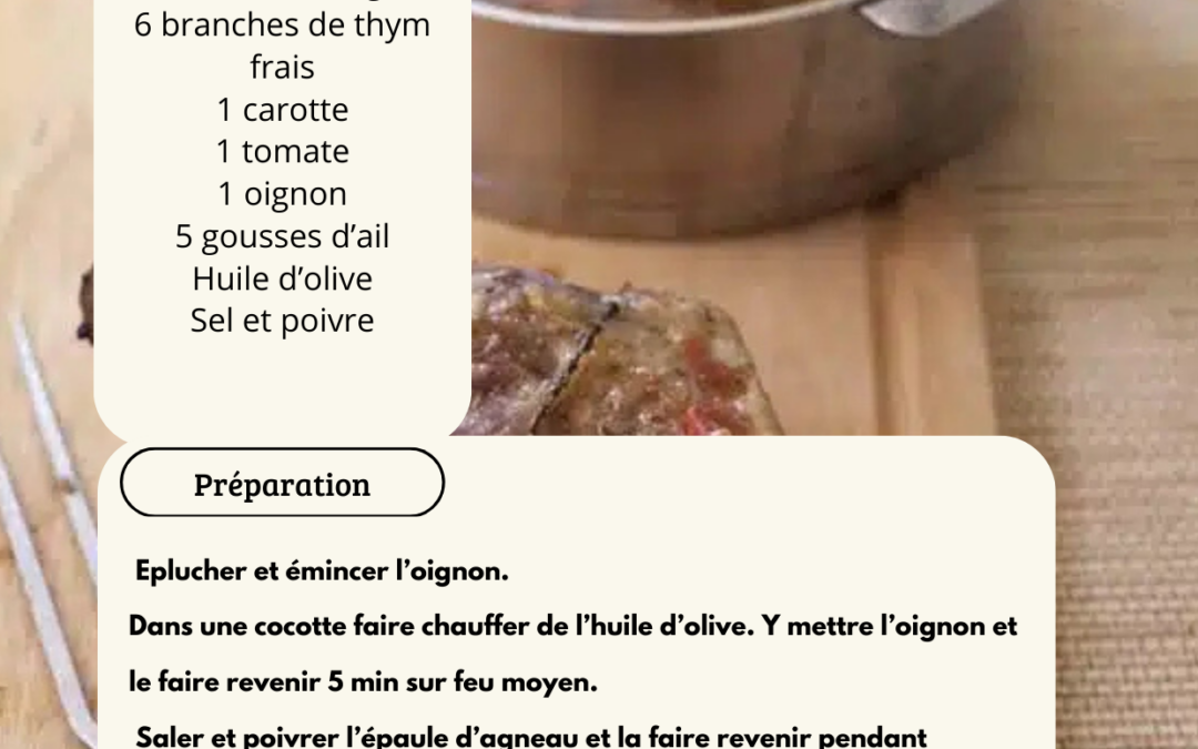 Épaule d’agneau: idée recette
