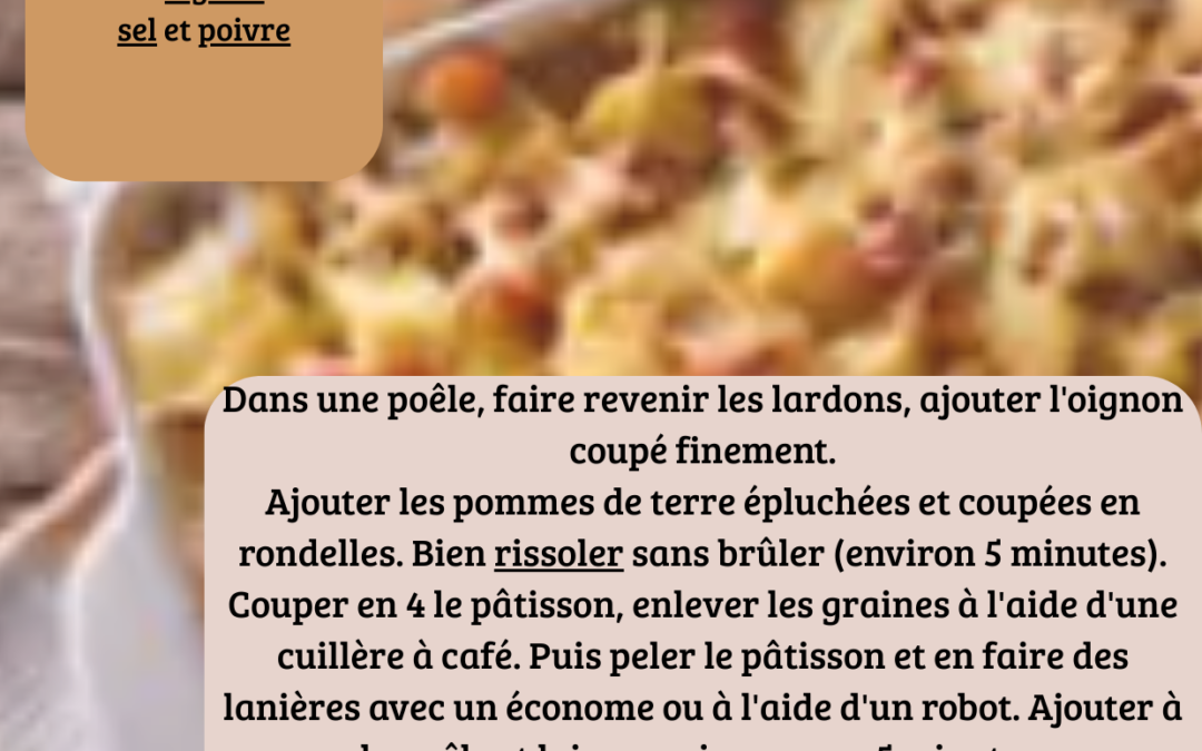 Recette : Pâtisson
