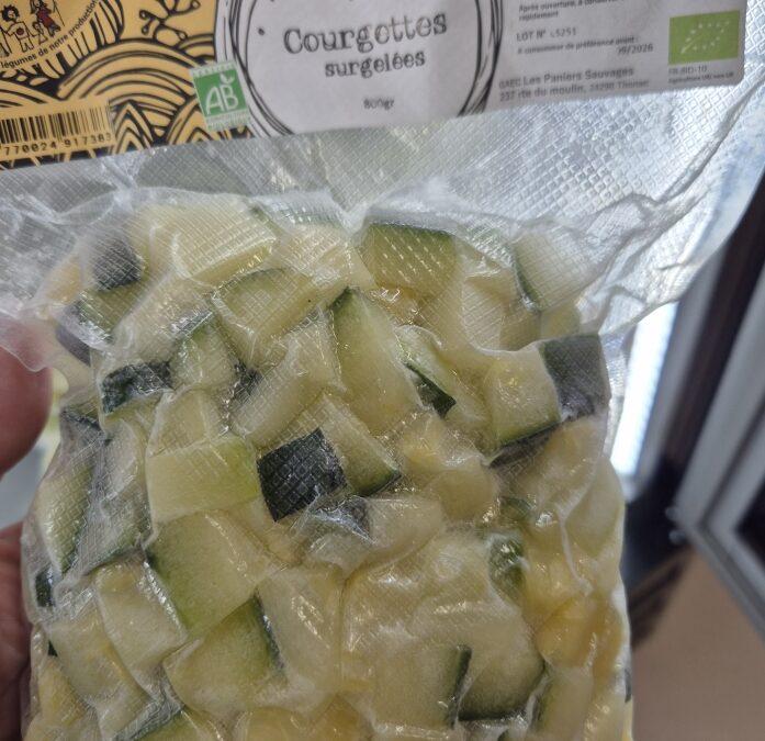 Courgettes surgelées