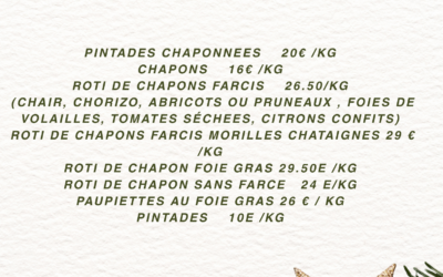 Nos volailles du Nouvel An