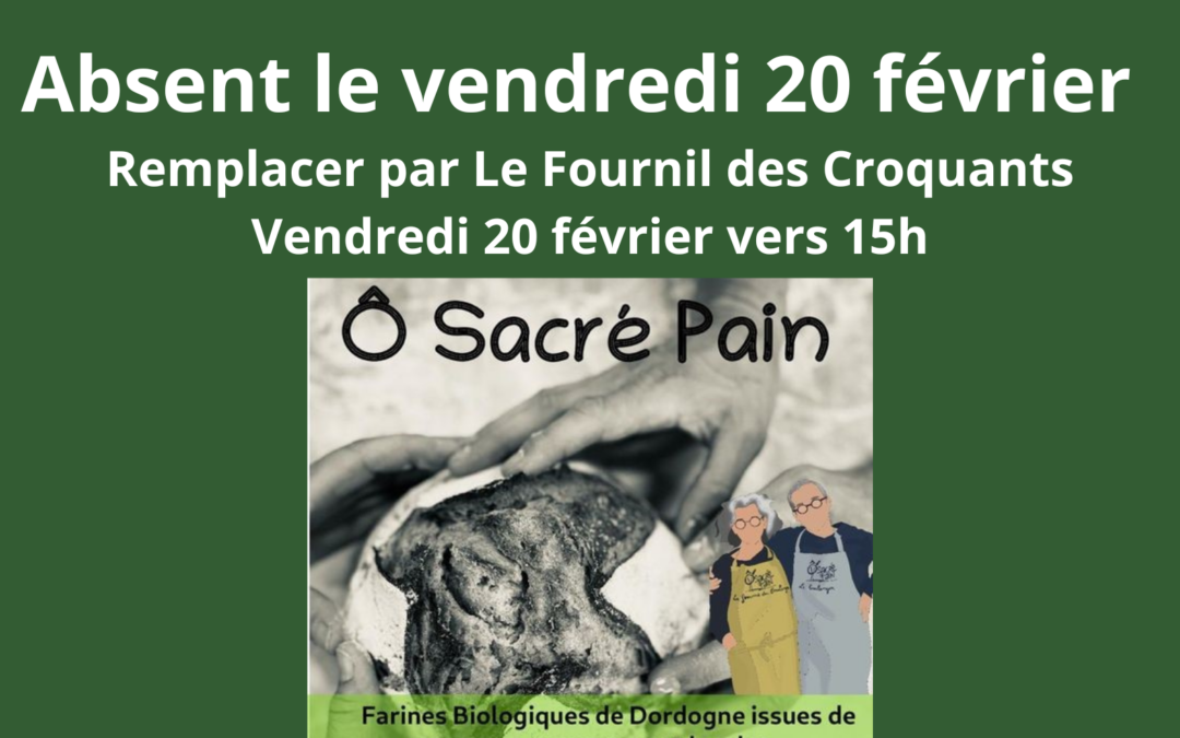 ⚠️ Info livraison pain