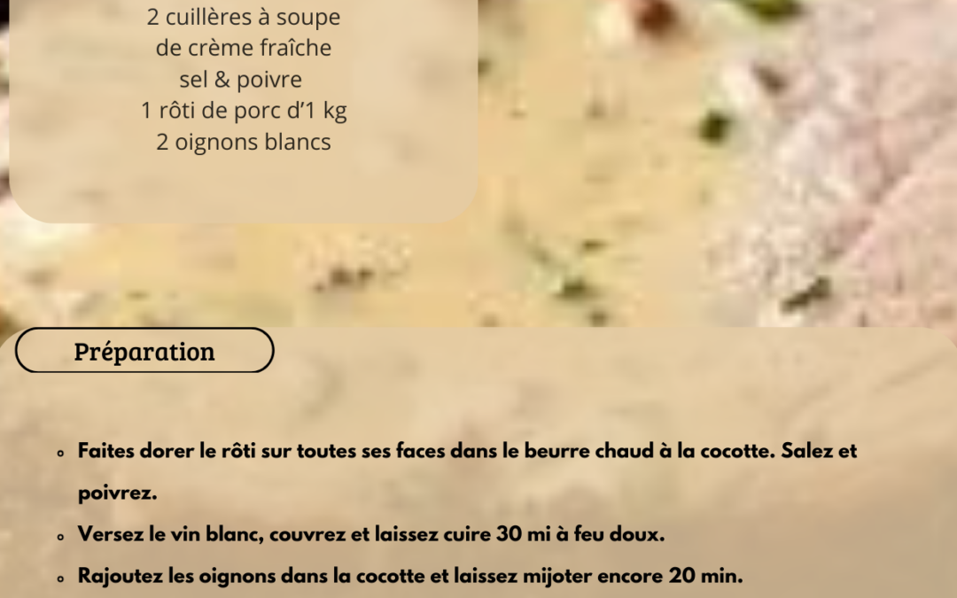 Recette: Rôti de porc