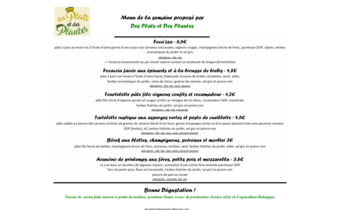 Plats cuisinés