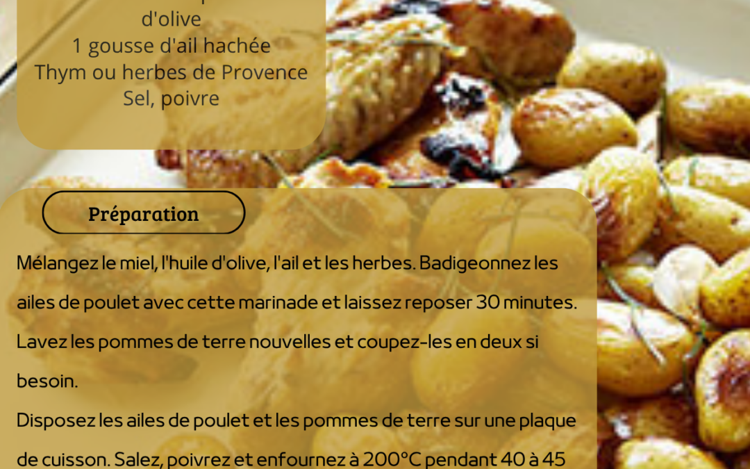 Recette:ailes de poulet et pommes de terre
