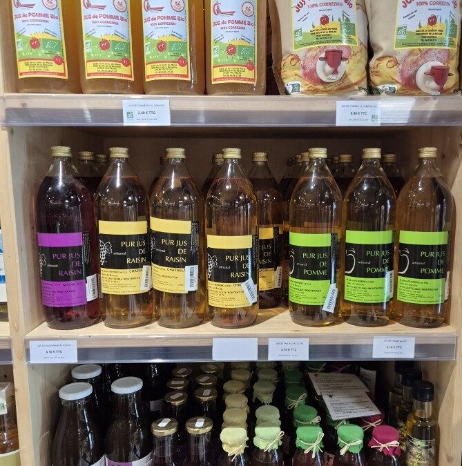 Jus de fruits et sirops