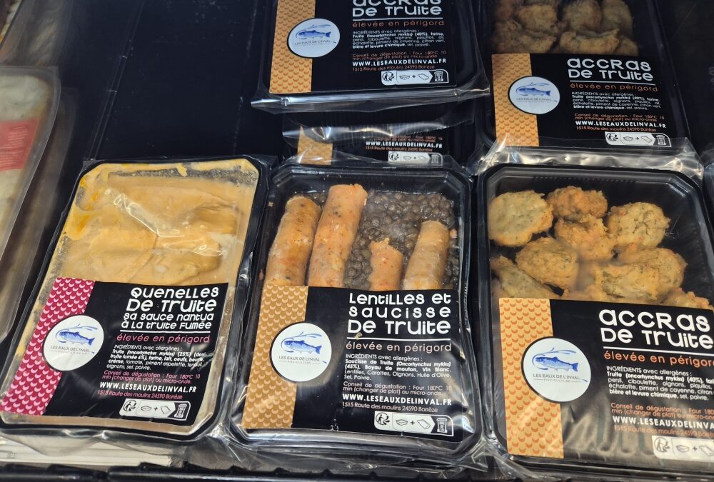 Plats cuisinés à la truite
