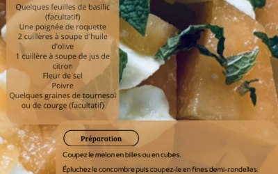 Recette: melon, concombre et feta