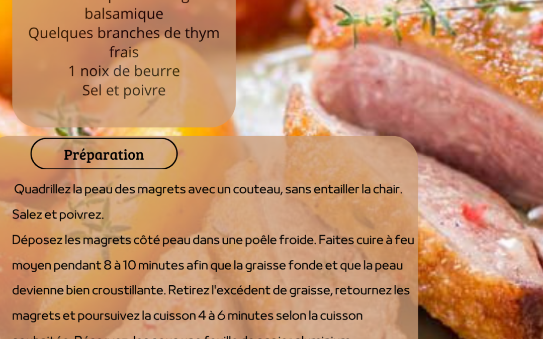 Recette: Magret de canard