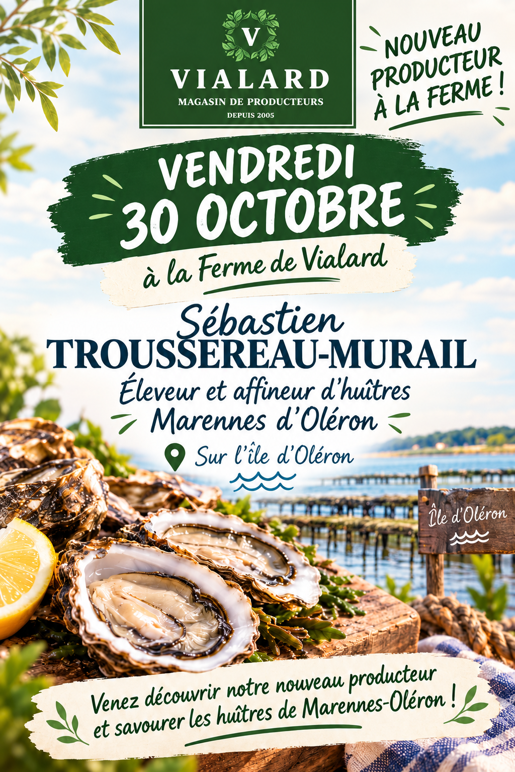 Affiche ostréicole de l’île d’Oléron