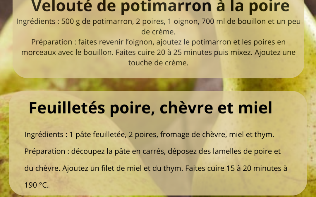 Recette: La poire